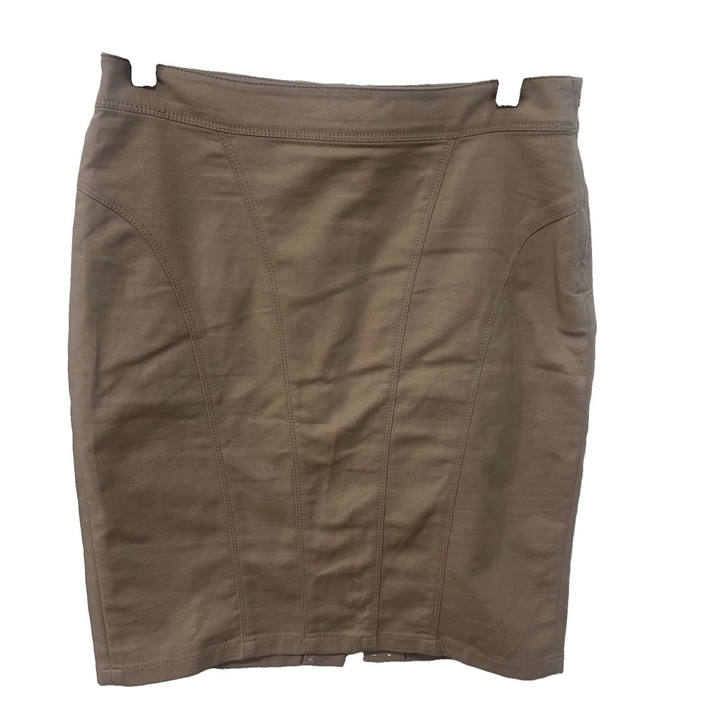 Ann Taylor Petite Skirt Womens Size 6P Career Essentials Tan Khaki Pencil